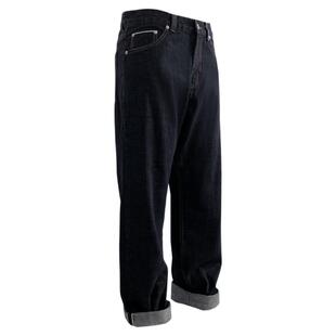 进口红边赤耳原牛 复古美式宽松直筒cleanfit硬挺质感纯色牛仔裤