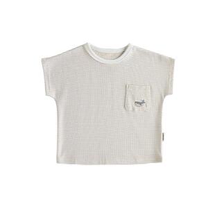 【新品】Oak Family童装2026夏季儿童短袖T条纹圆领宝宝上衣短裤