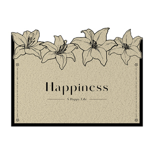 花朵入户丝圈地垫防滑进门垫现代轻奢可裁剪蹭灰除尘地毯入户门垫