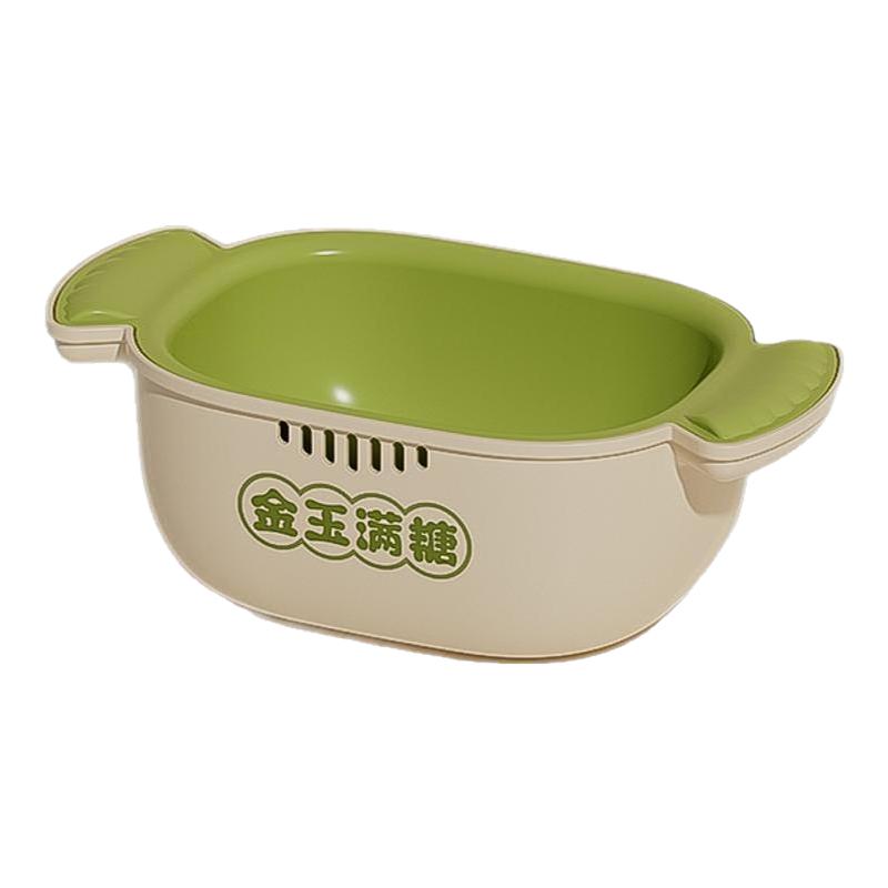 飞兔新款多功能双层塑料沥水篮