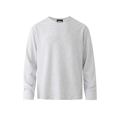 MRCYC简约纯色华夫格圆领长袖T恤