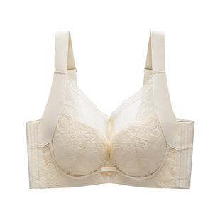 女儿腰大胸显小内衣女防下垂收副乳调整型上托聚拢全罩杯薄款文胸