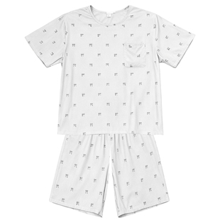 男款气质棉绸睡衣清凉短袖人造棉家居服夏薄款简约宽松加大码套装