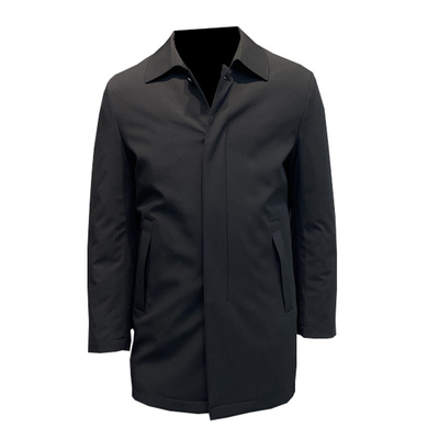 男士中长款内胆可拆卸羽绒服翻领