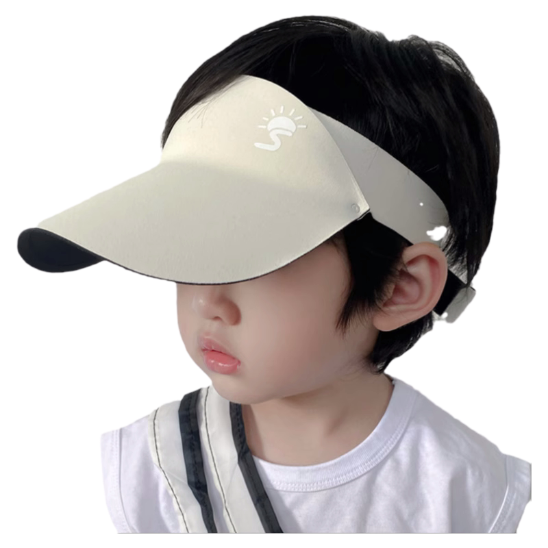 儿童防晒帽夏季款男童运动户外空顶帽女孩