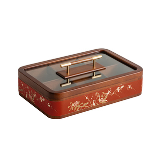 2025新年糖果摆盘新中式实木果盘果盒干果水果盘客厅茶几零食托盘