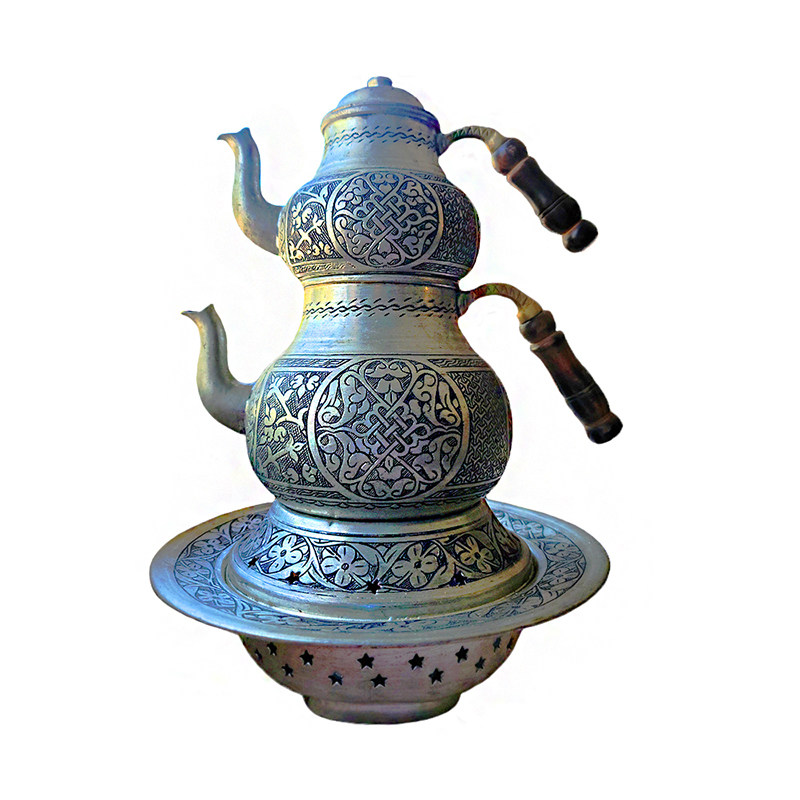 SELIM复古纯铜手工茶壶雕花