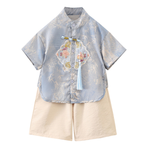 男童汉服帅气薄款古风演出服套装
