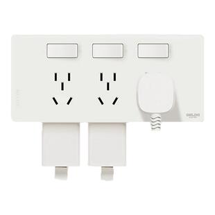 德力西拓展插座86型墙面延伸固定式多功能原位替换多孔十五带开关