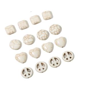 合成白松石圆珠异形珠隔珠隔片散珠 手工DIY串珠手链项链饰品配件