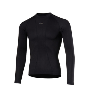 李宁骑行服男士打底衫秋冬季排汗衫2025新款冬季保暖骑行内衣长袖