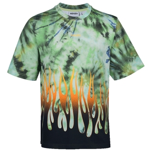 KENZO/高田贤三扎染火焰印花全棉短袖T恤男士春夏XY精选