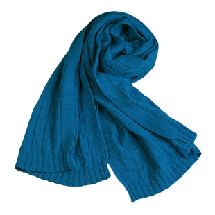 纯色羊绒围巾男女通用冬季柔软针织保暖百搭麻花披肩两用白色围脖