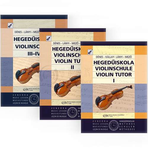 小提琴教材 卷一到四 全套共三册 布达佩斯 原版进口乐谱书 Mezo Denes Lanyi Skultety Antalne Violin Tutor I-IV