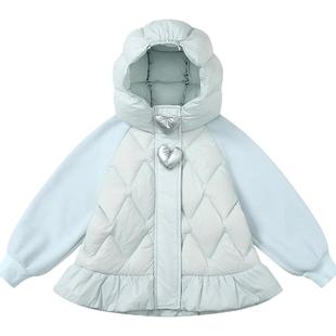 笛莎官方旗舰童装女童轻薄羽绒服秋冬季新款宝宝儿童时尚三防外套