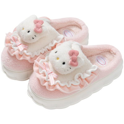 凯蒂猫月子鞋女款棉拖鞋透气孕产妇产后秋冬预产期防滑夏季空调房