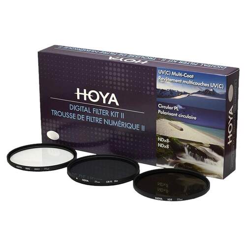 HOYA豪雅 52mm HMC UV镜+CPL偏振镜+ND8减光镜 滤镜套装佳能尼康单反相机镜头保护镜偏光镜中灰密度ND镜