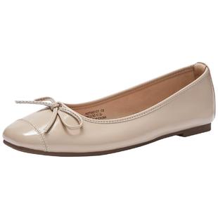 热风2025年夏季新款女士温柔蝴蝶结浅口单鞋法式淑女平底单鞋女鞋