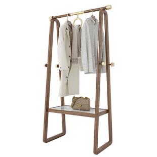 现代实木挂衣架轻奢多功能卧室衣服架子置物收纳白蜡木落地衣帽架