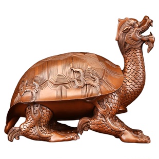 紫铜龙龟摆件故宫龙头龟新中式家居办公室公司乔迁开业礼品