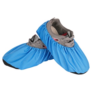 防静电鞋套防滑底透气工厂车间工人2025新款可反复洗家用布脚套