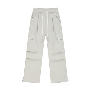 工装裤男孩夏季薄款青少年初高中学生冰丝速干休闲运动长裤子男装