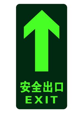 消防安全出口指示牌夜光地贴标志
