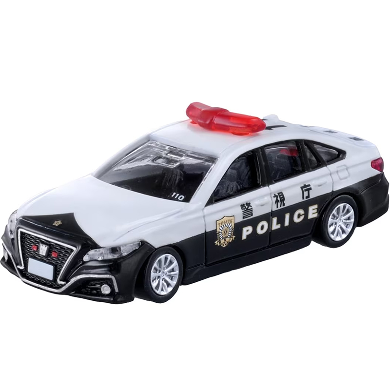 TOMICA/多美卡黑盒丰田皇冠巡逻警车车轮减震tomy合金小汽车车模