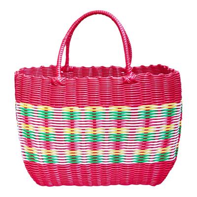 藤编收纳筐塑料采摘购物买菜篮子