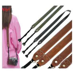 耐影相机肩带仿皮便携适用于佳能R50尼康Z5 Z30 Z50索尼ZVE10 A6000富士XT5 XS10微单单反复古简约时尚斜挎