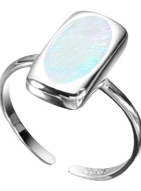 贝壳戒指925纯银材质百搭高级