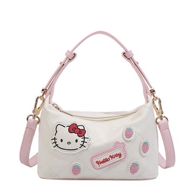 HelloKitty菱格刺绣少女风枕头包