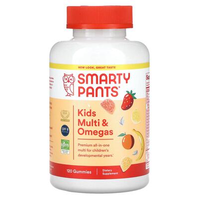 SmartyPants儿童复合维生素软糖鱼油欧米伽3健康营养