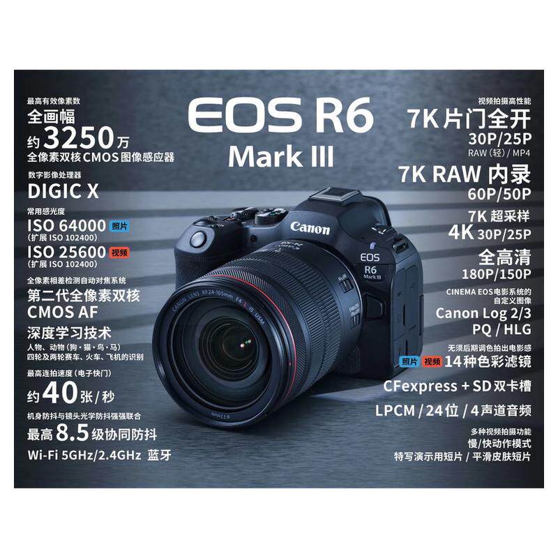 佳能EOSR6MarkIII3250万微单