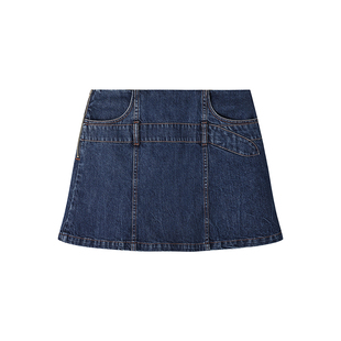 WMWM 设计师品牌 26春夏新款 水波装饰腰带牛仔半裙 SOLSOL买手店