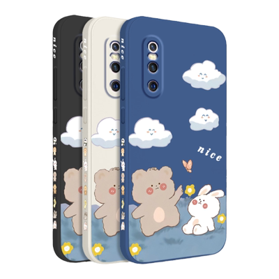 vivox27手机壳新款x27pro女神款高级感手机套液态硅胶情侣软壳vivo x27网红小熊x27外壳V1838A全包防摔超薄潮