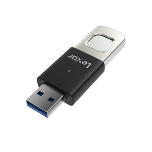 雷克沙USB3.2指纹加密金属推拉U盘电脑高速读写闪存盘快速识别