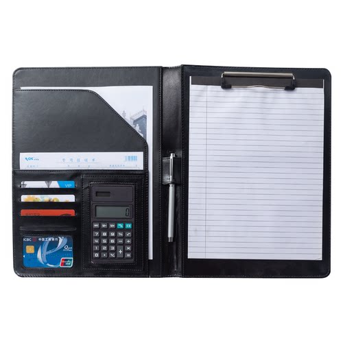 九千年合同签约仪式本文件夹高级PU皮面封面A4合同夹签约夹定制logo红黑色授权本签字本传阅件呈阅件呈批件