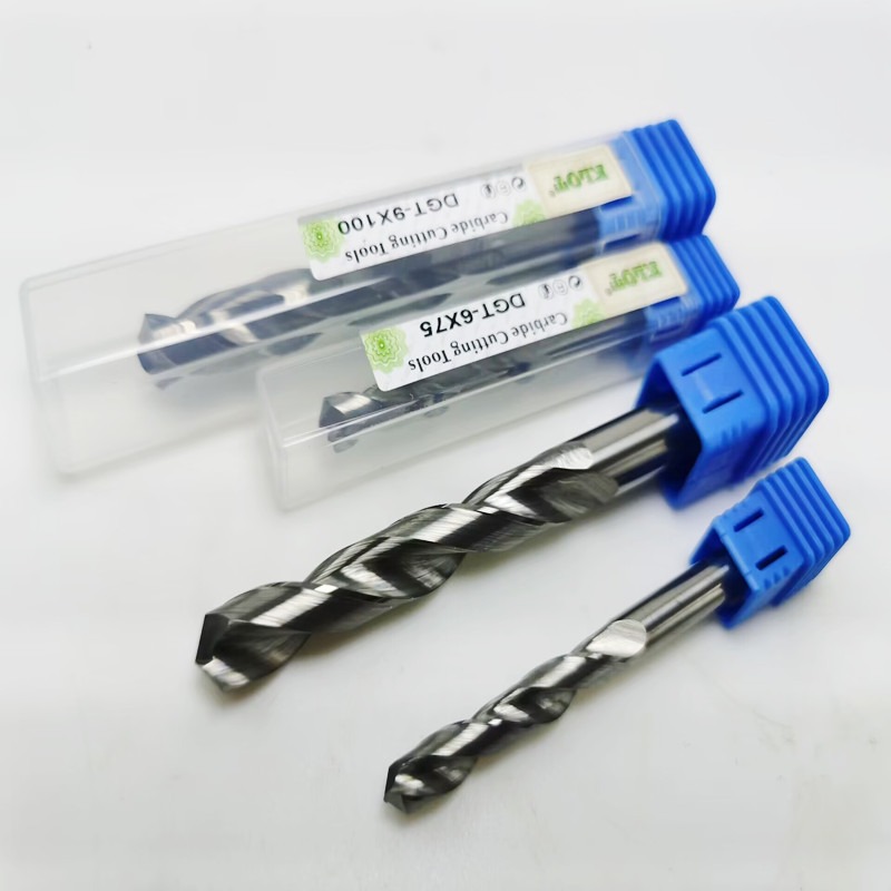 KLOT钨钢钻加长YG10X整体*3-20麻花钻总长直柄加长硬质合金100