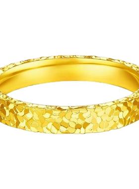 新款爆闪碎碎金闭口戒指宽版简约