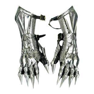 海外代购Gloves㊣ 手作万圣节角色扮演钢制中世纪护手盔甲手套
