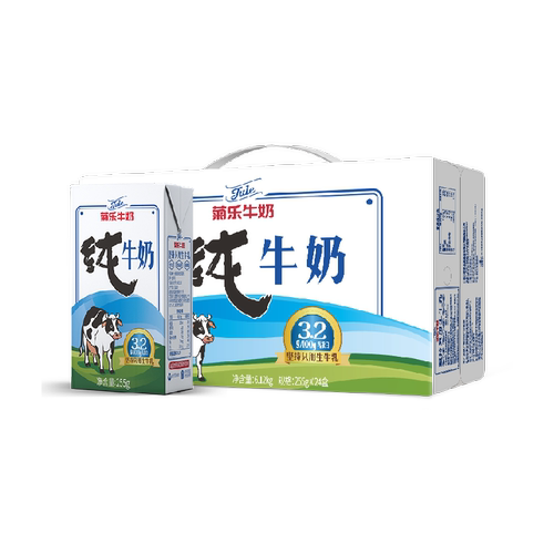菊乐全脂儿童早餐奶学生营养纯牛奶多种规格可选整箱家庭装
