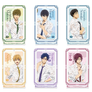 星河动漫 Free男子游泳部 橘真琴&叶月渚 衬衫系列 双面旋转立牌