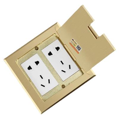 MSHML-开启式全铜防水地面插座双五孔十孔地插隐藏式地板插座