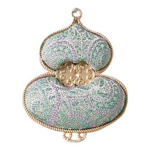 新中式古风 双面宋锦项链挂件 非遗手工首饰饰品配【包含挂绳】