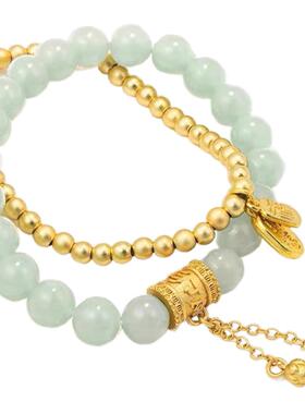 烟火人家孙千同款手链陶姝娜绿珠串珠手串新中式复古国风轻奢手饰