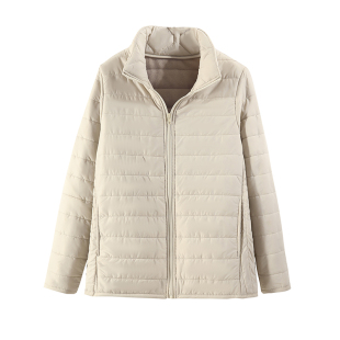 卡依佳秋冬轻薄立领女棉衣休闲修身加绒加厚棉服女士保暖棉袄外套