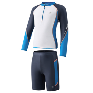 361儿童泳衣男童长袖保暖中大童2025新款冬季泡温泉男孩游泳衣