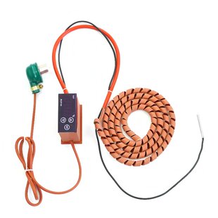 螺旋加热带可调温控螺旋式220V加热缠绕带管道保温防冻神器伴热带