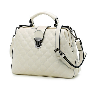 包包2021春夏新款女包简约手提包斜挎包菱格单肩包女磨砂皮医生包